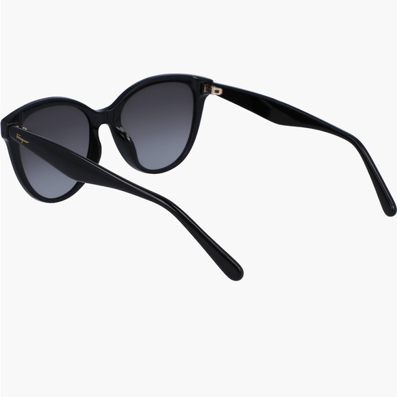 ???Authentic New Salvatore Ferragamo Cat Eye Black Sunglasses